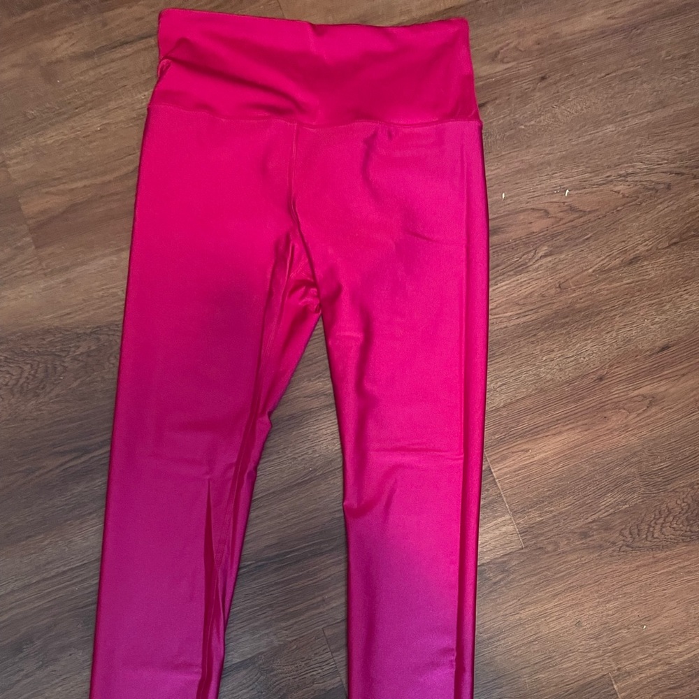 Athleta pink elation shine tights